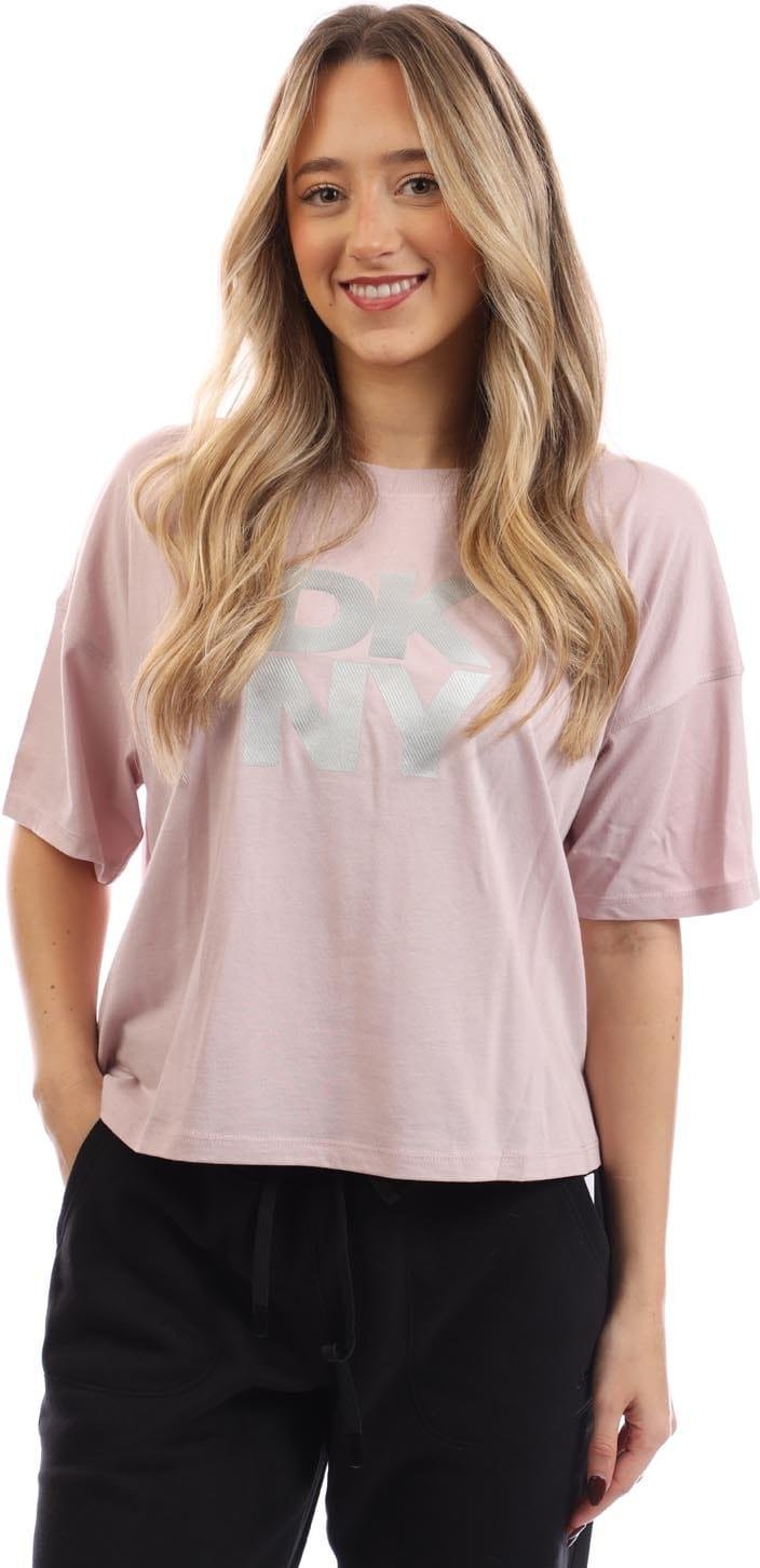 DKNY - "Foil" kurzes T-Shirt für Damen (Pink)