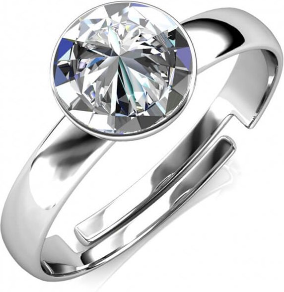 Acacia One Size Ring - Silber und Kristall