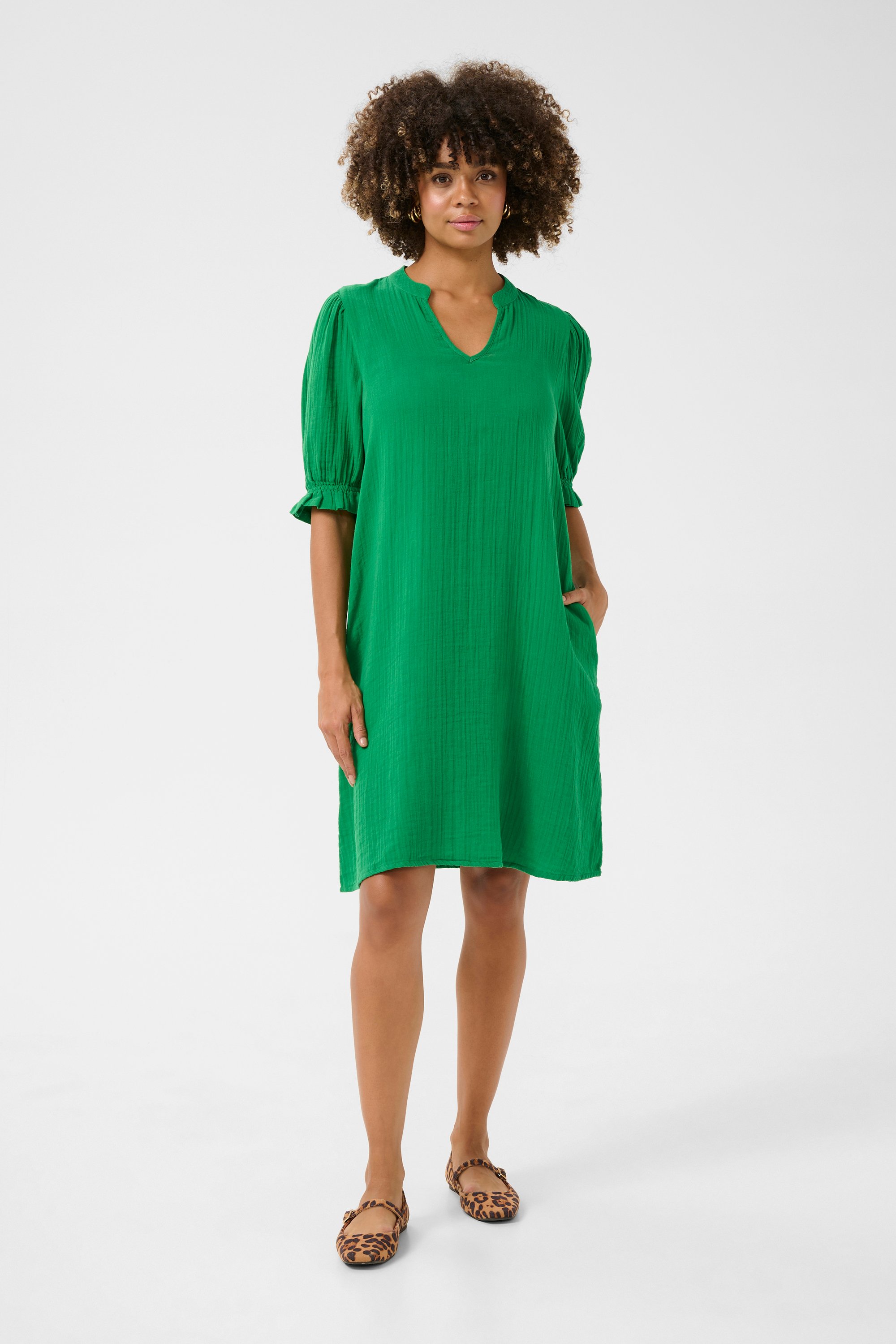 Kleid mit lockerer Passform green
