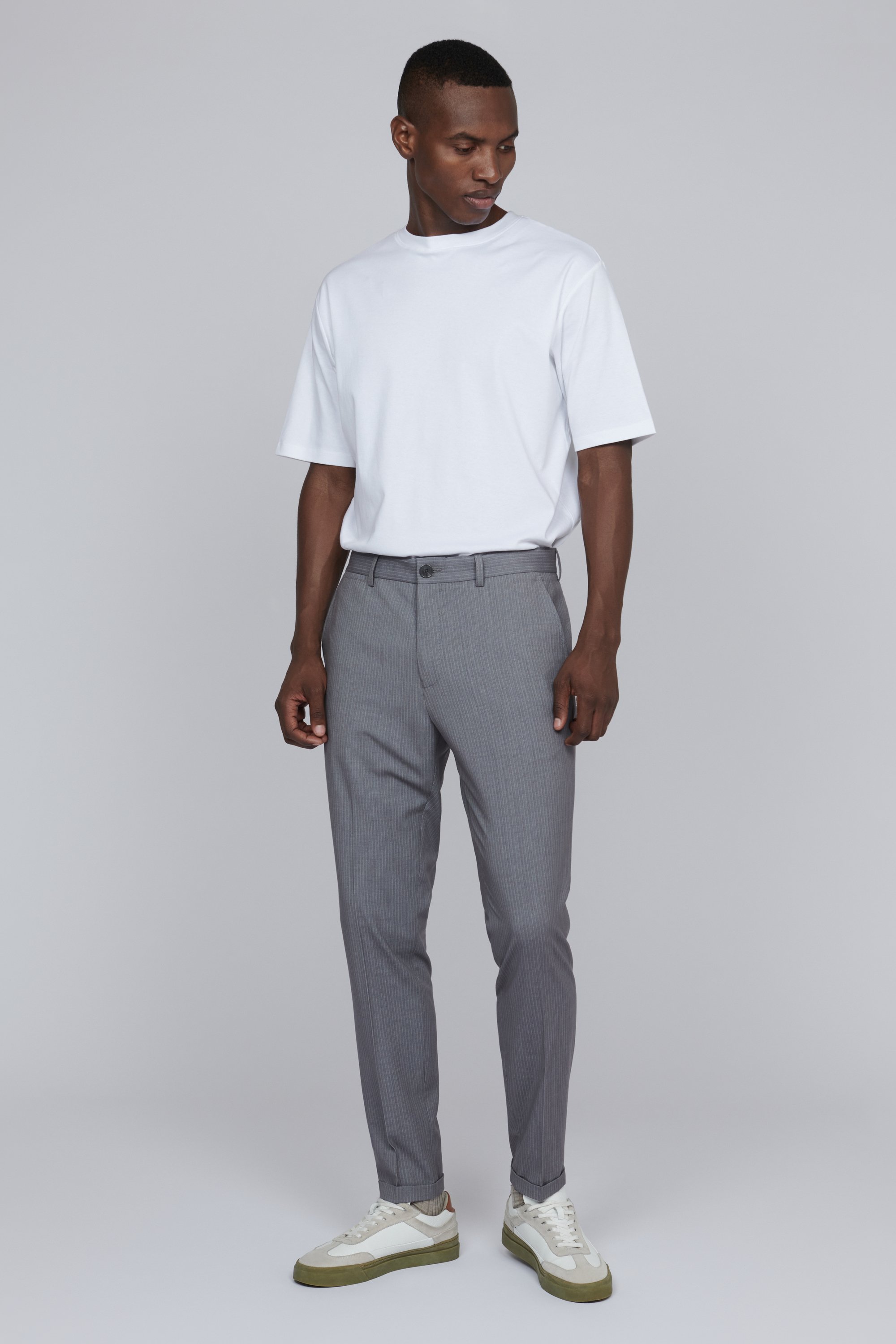 Casual Hose Gerade Passform melange