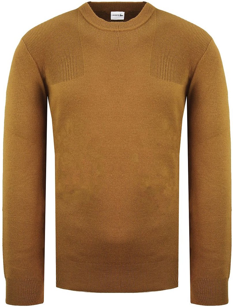 Lacoste Plain Mens Brauner Pullover