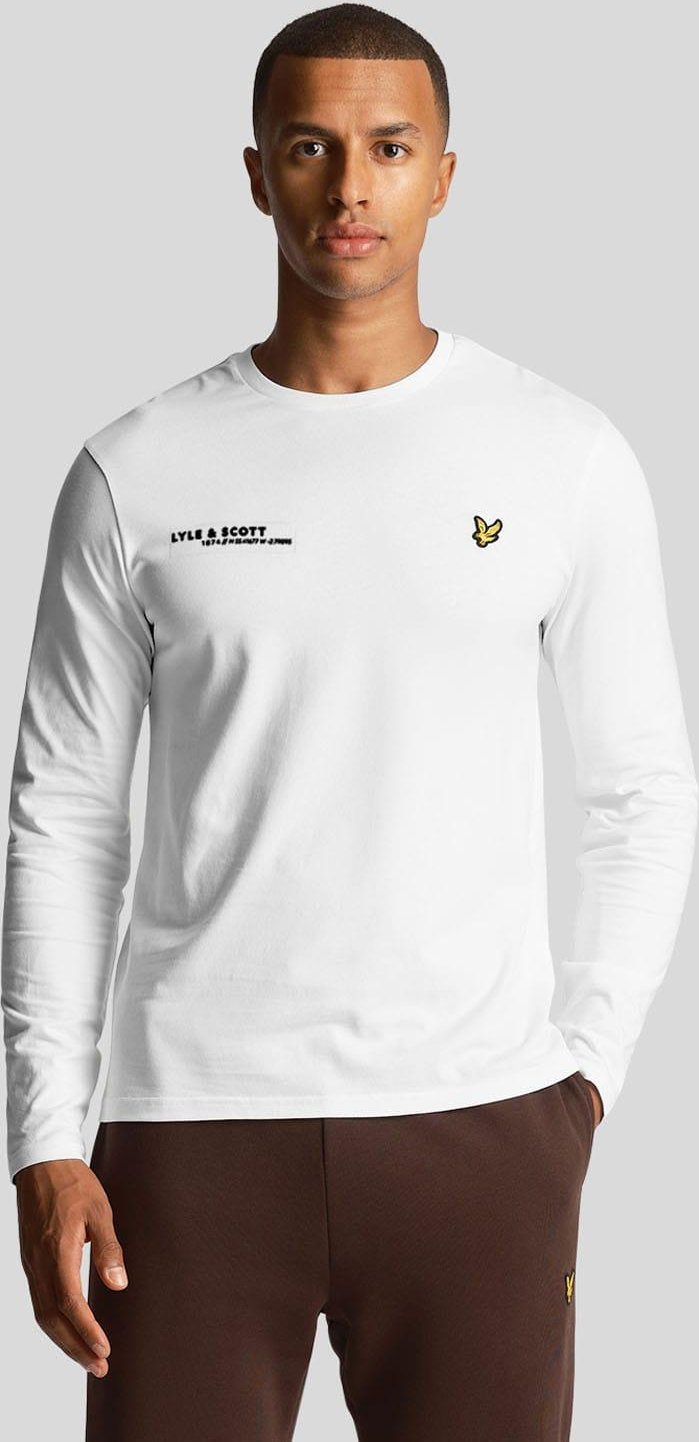 Lyle & Scott - "Co-Ordinate" T-Shirt für Herren Langärmlig (Weiß)