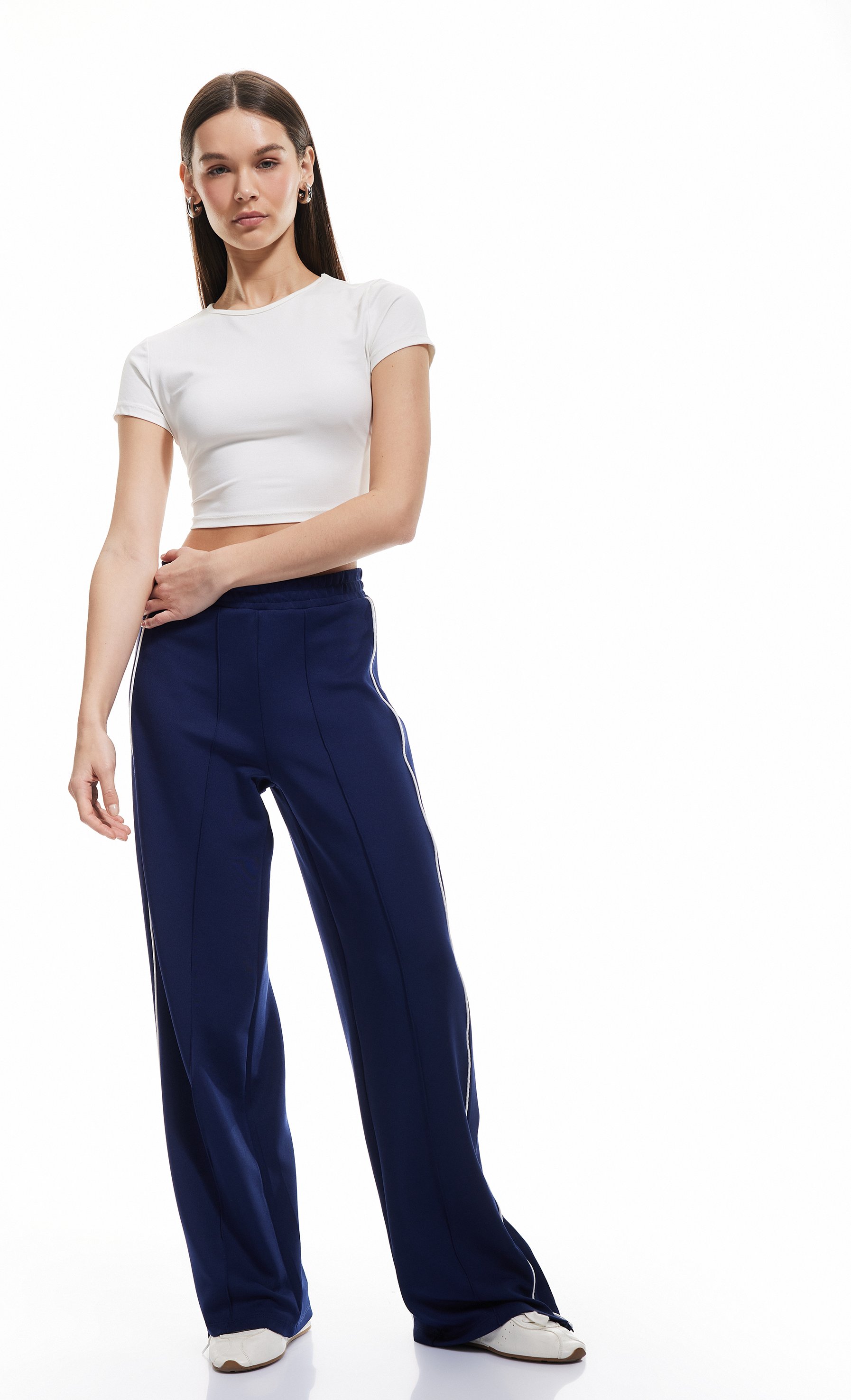 Koton HOSEN Koton Weit geschnittene High-Waist-Hose