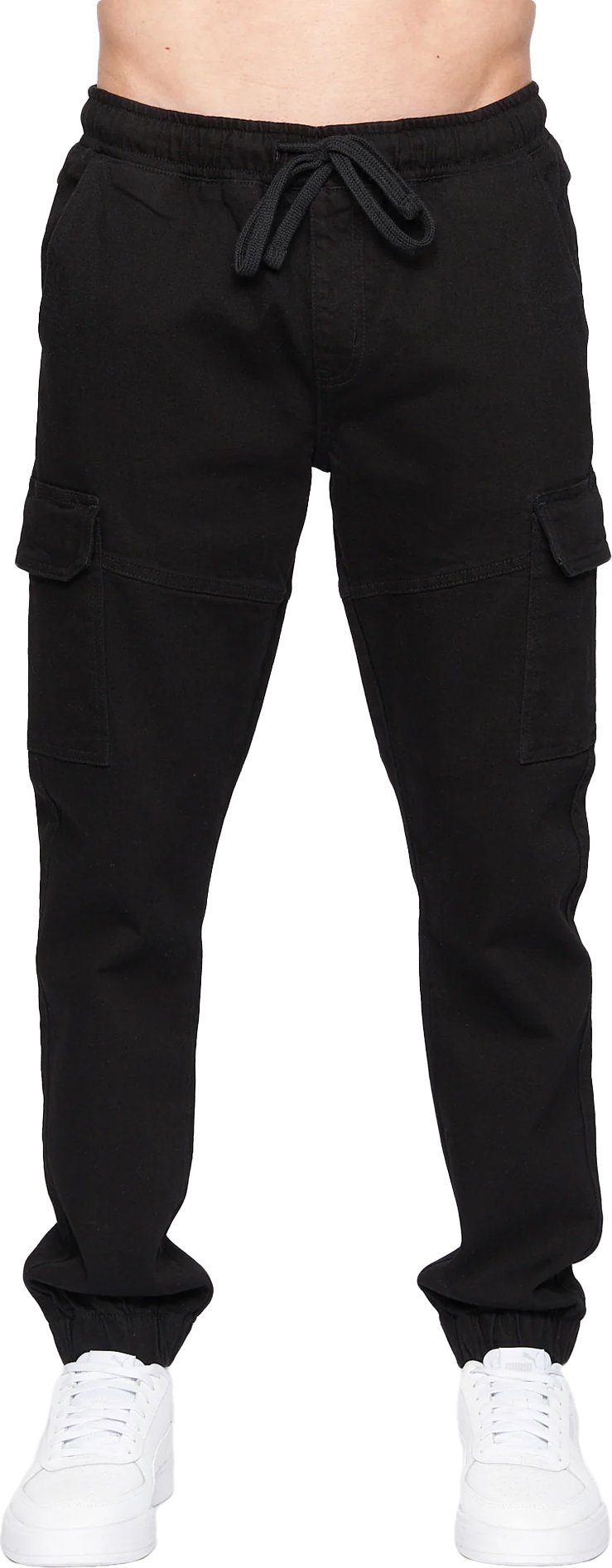 Thumbnail - Crosshatch - "Malimore" Cargo-Jeans für Herren (Schwarz)