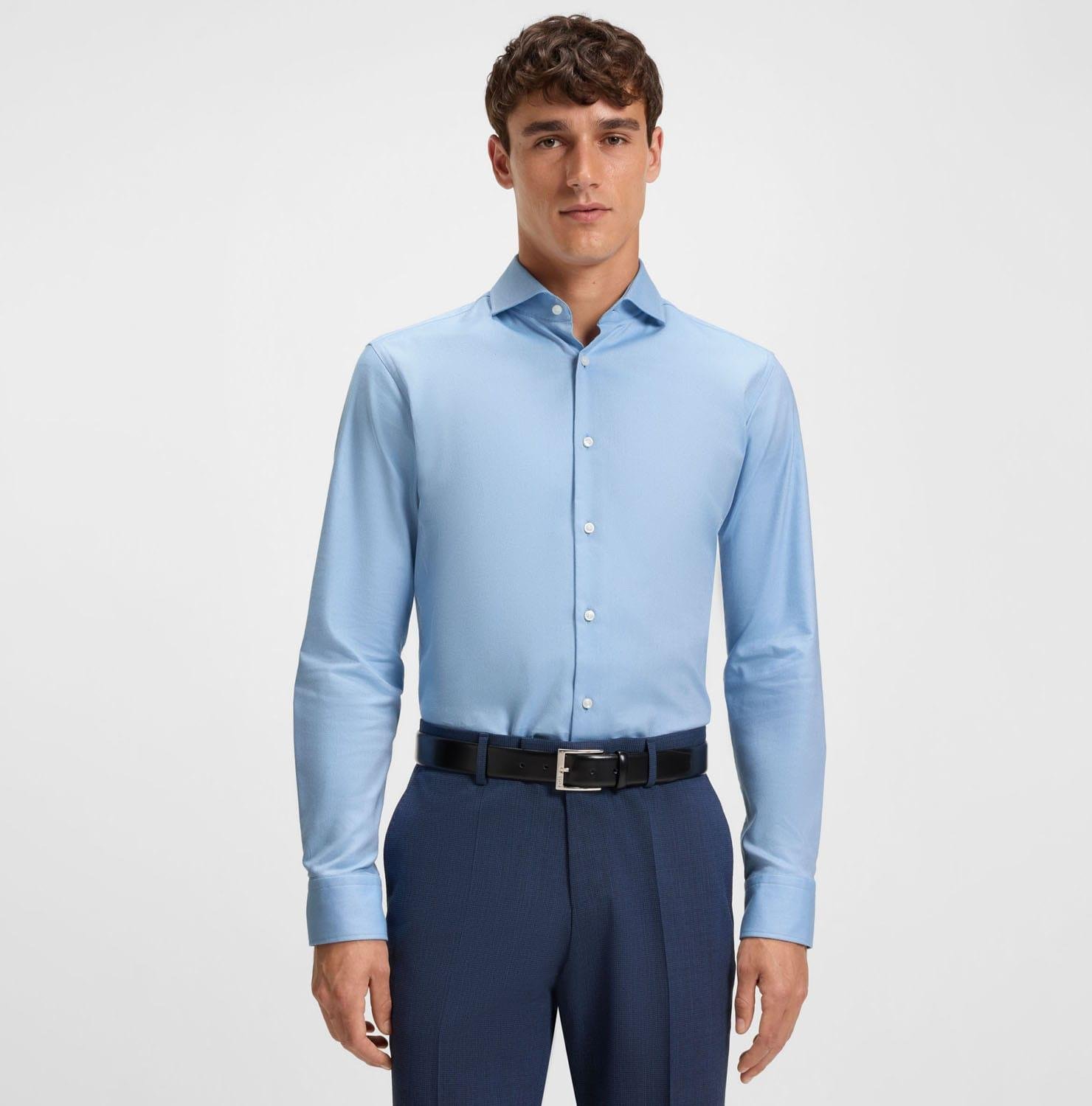 Boss - "H-Joe Spread" Hemd für Herren/Damen Unisex (Hellblau)