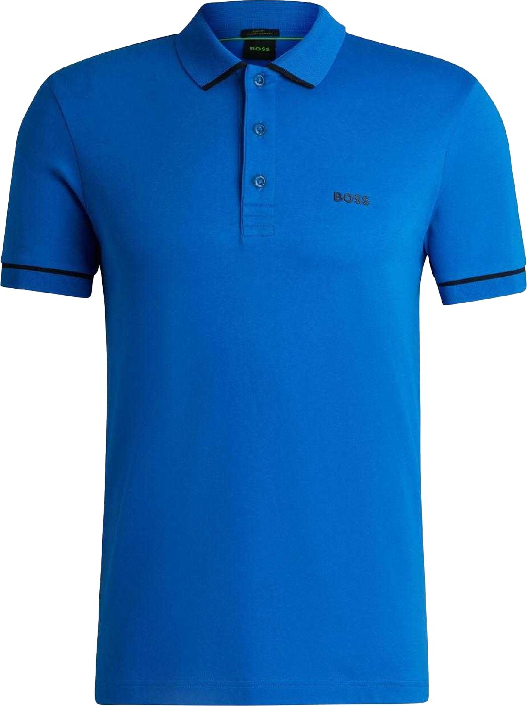 Boss - "Paule" Poloshirt für Herren, Verriegelung, Schmal (Blau)