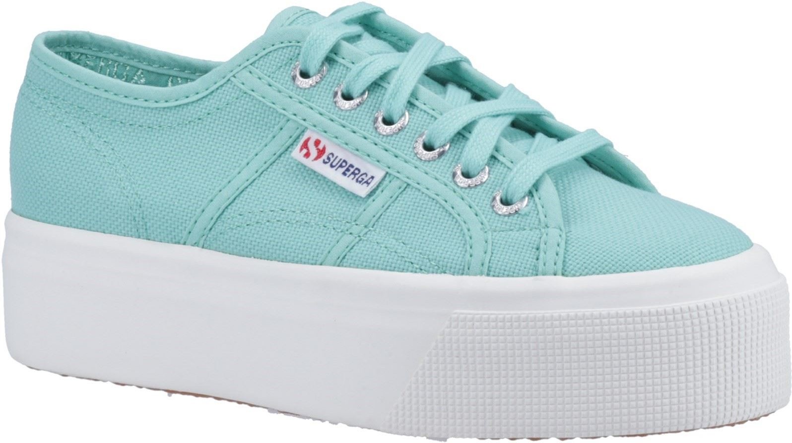 Superga 2790 Linea Up And Down 100% Baumwolle Frauen Grün Wasser Trainer