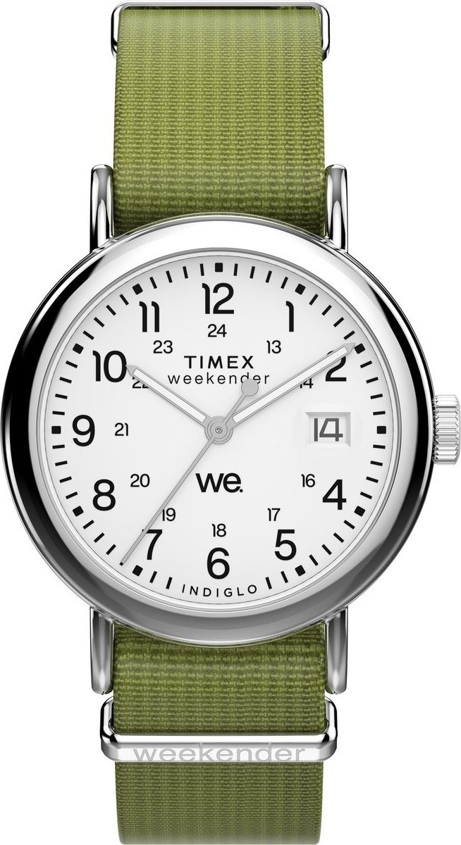 Timex Weekender Main Line Grün Unisex Armbanduhr TW2W85600
