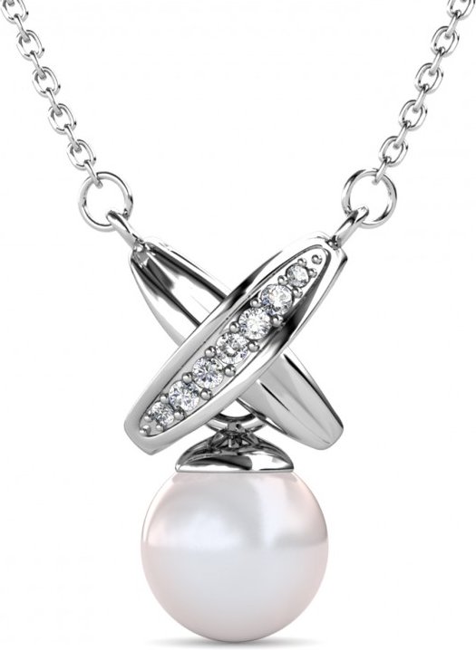 Chris Perlenkette - Silber und Kristall