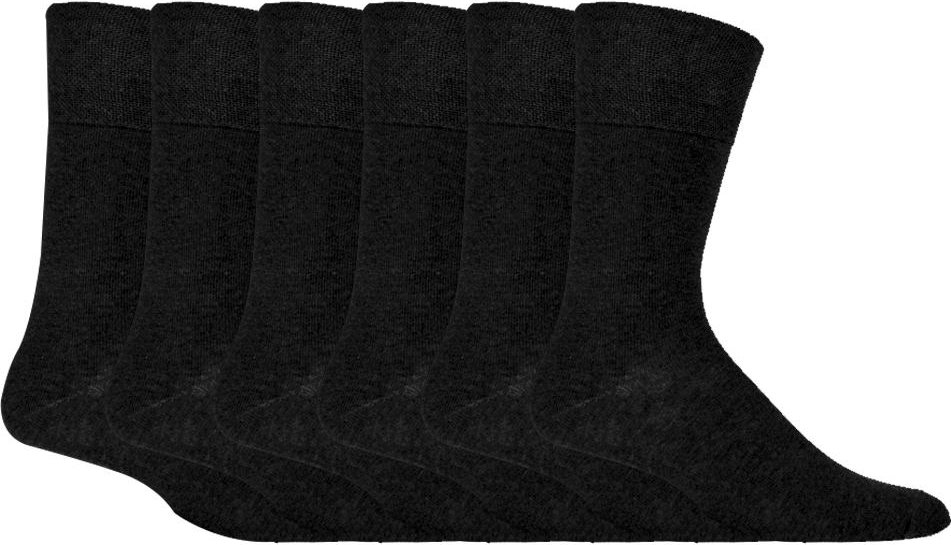 Herren 6er Pack nicht elastische Diabetikersocken mit handgekettelten Zehennähten
