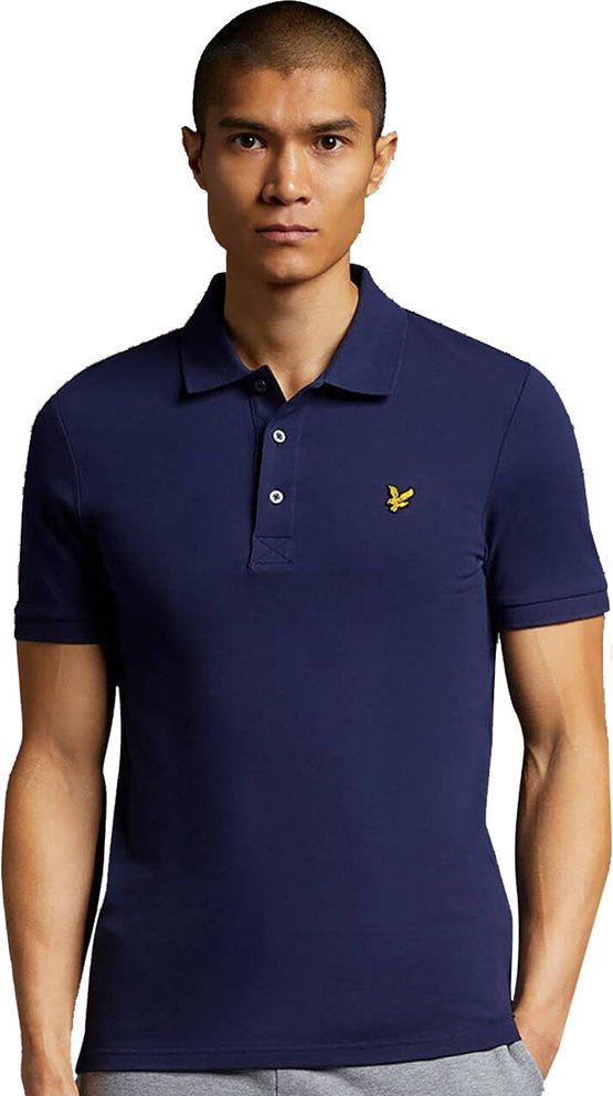 Lyle & Scott Schlichtes Poloshirt in Marineblau