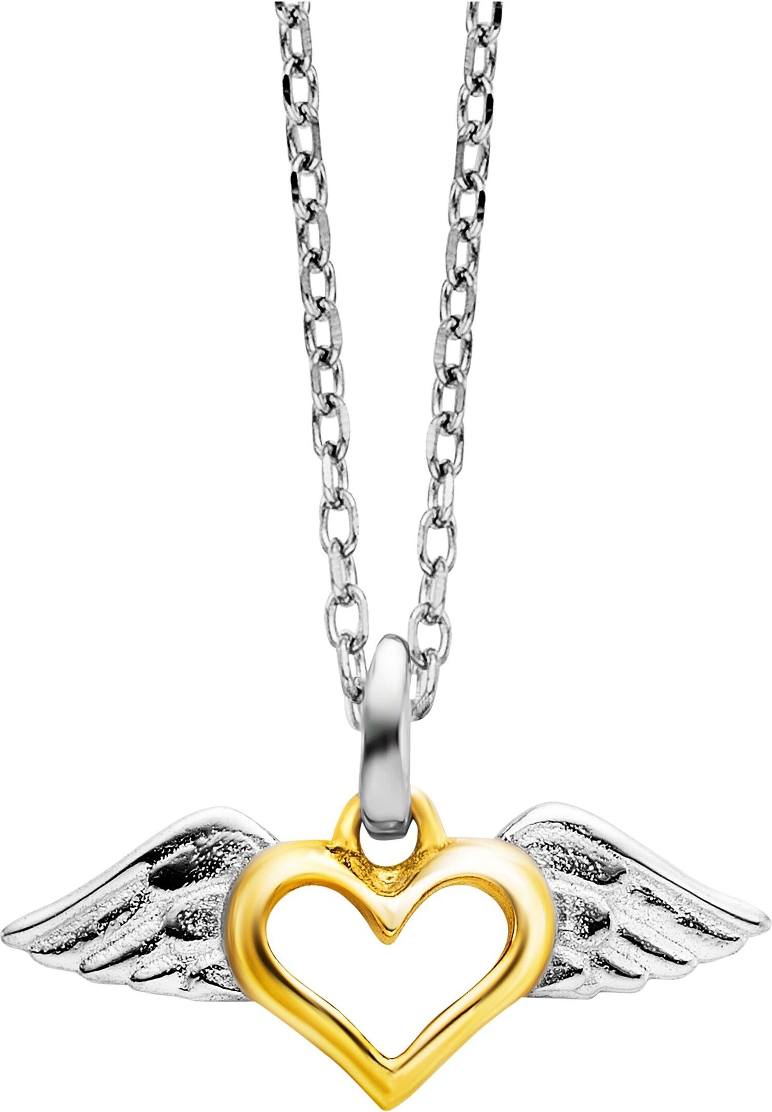 Julie Julsen Anhänger mit Kette 925 Silber rhodiniert teils vergoldet Heartwing