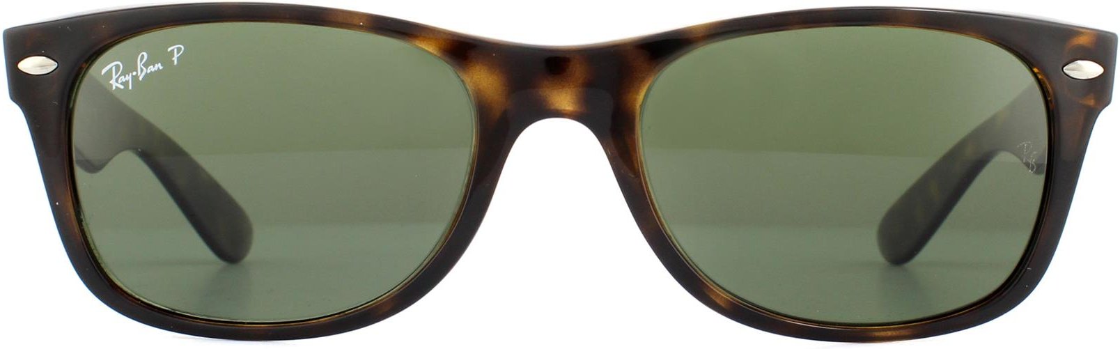Lunettes De Soleil Ray-Ban Nouveau Wayfarer 2132 902/58 Tortue Vert Polarisé 55mm