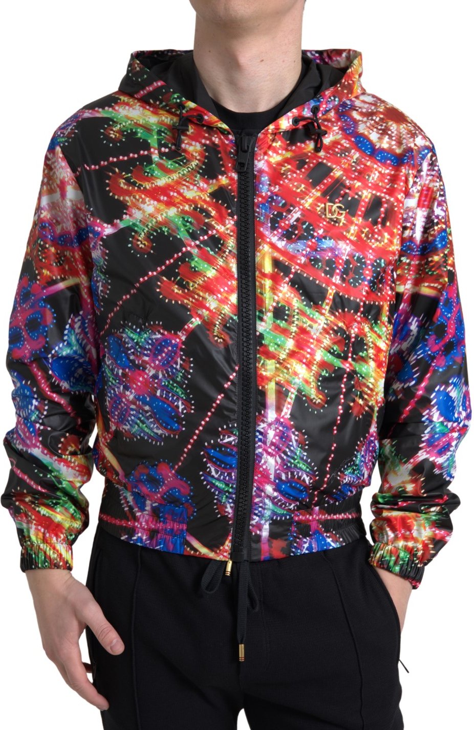 Vegas Lights Print Kapuzenjacke