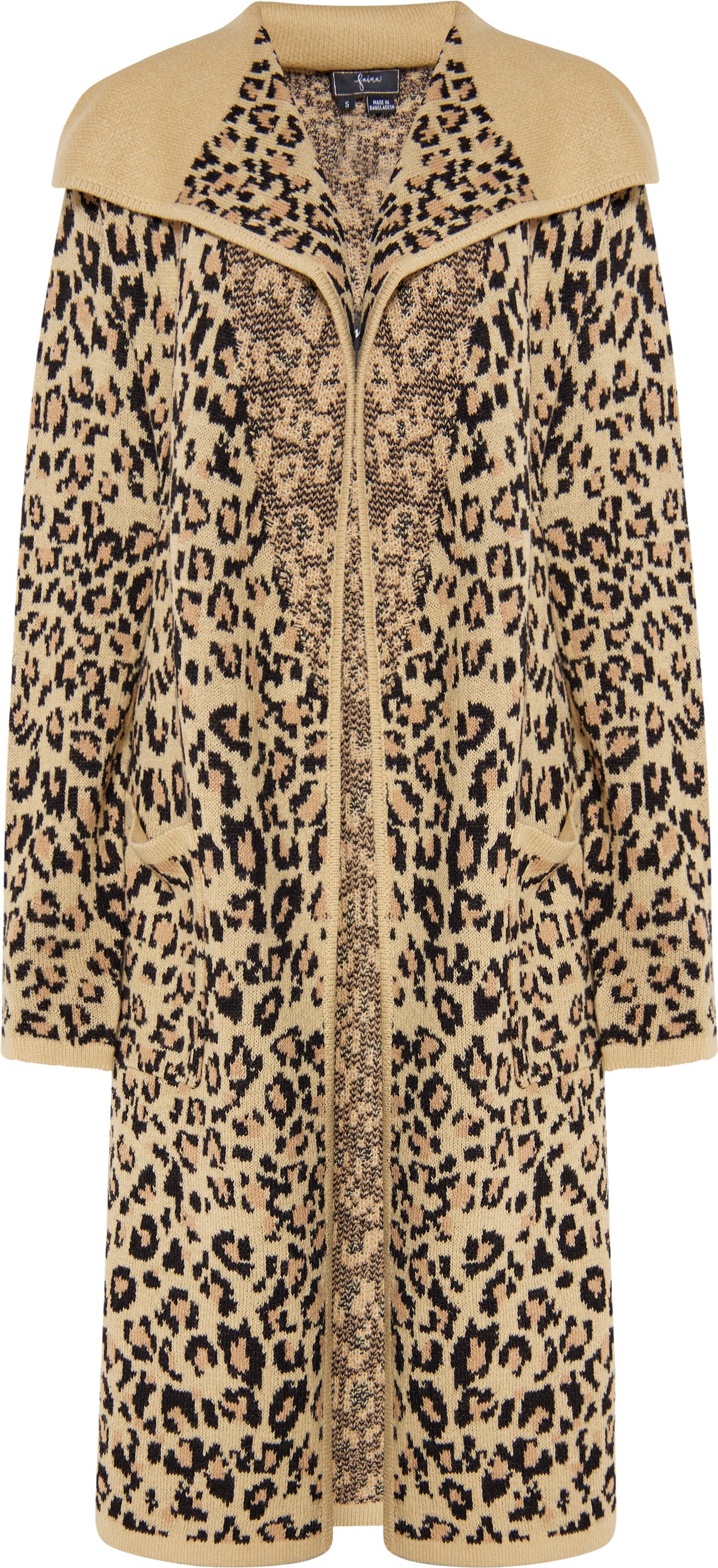 Faina Strickcardigan Damen schwarz/beige