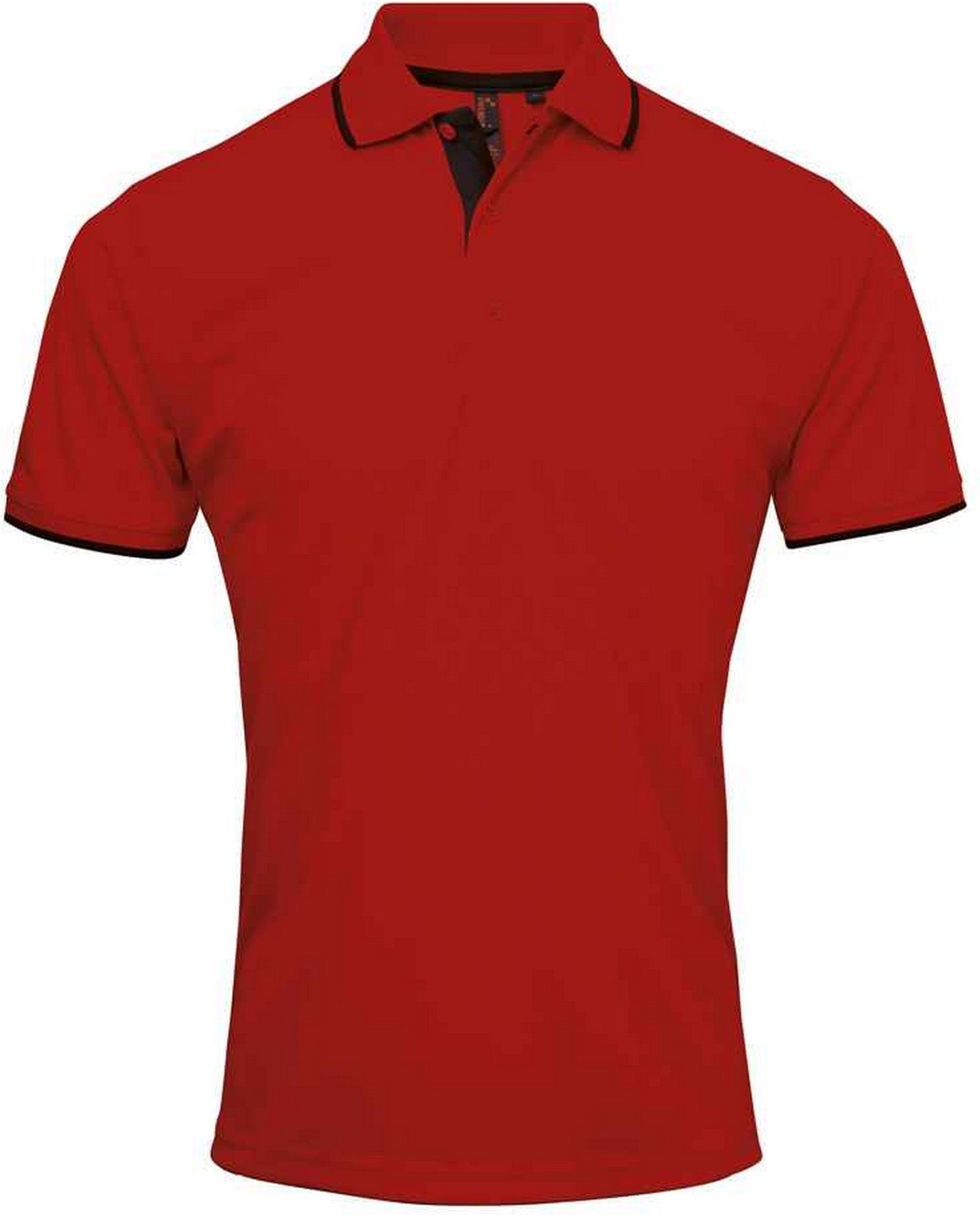 Premier - "Coolchecker" Poloshirt für Herren (Rot/Schwarz)