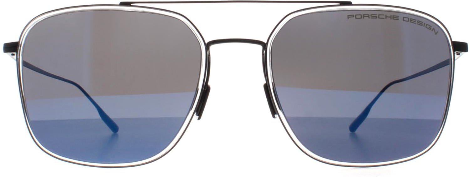Porsche Design Aviator Unisex Schwarz Blau Spiegel P8940