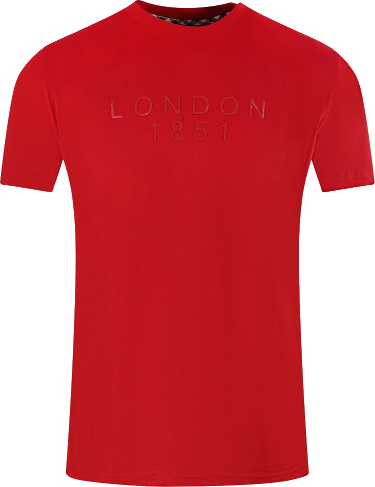 Aquascutum London 1851 Tape Logo Rotes T-Shirt