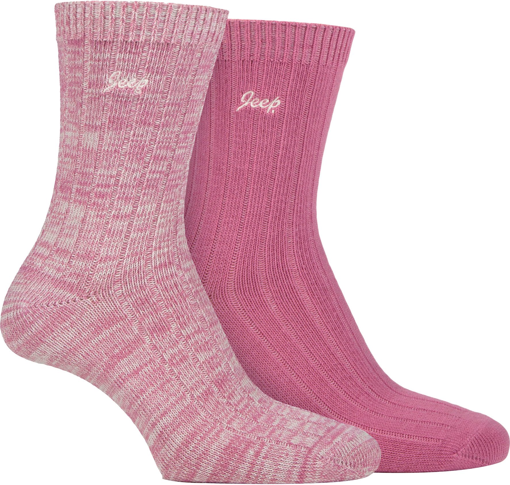 Womens Walking Boot Socken | Jeep | 2 Pack High Performance Polyester Running Socken - Cerise / Creme
