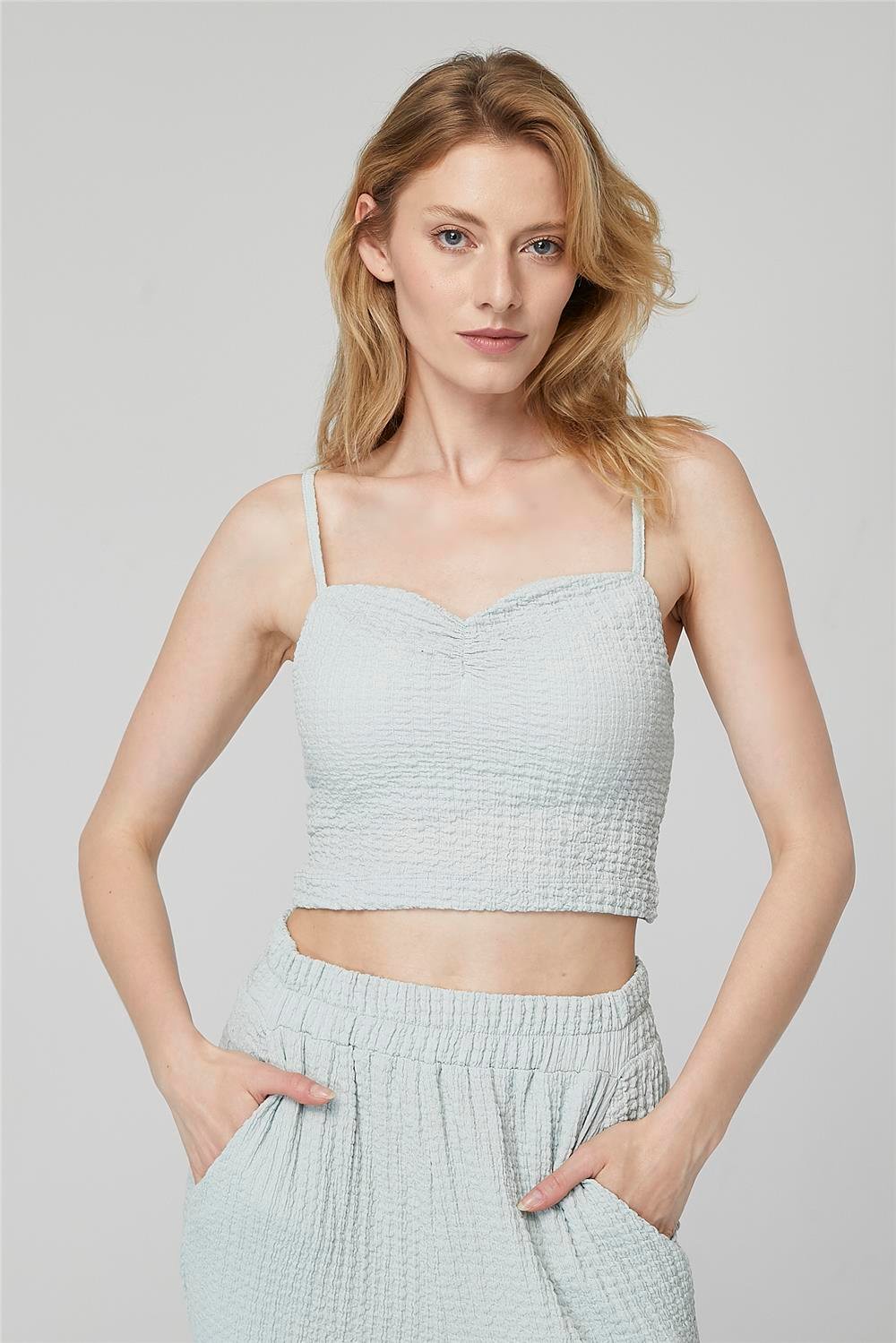 Top Ayar Askılı Crop TopOberteil Ayar Crop Top