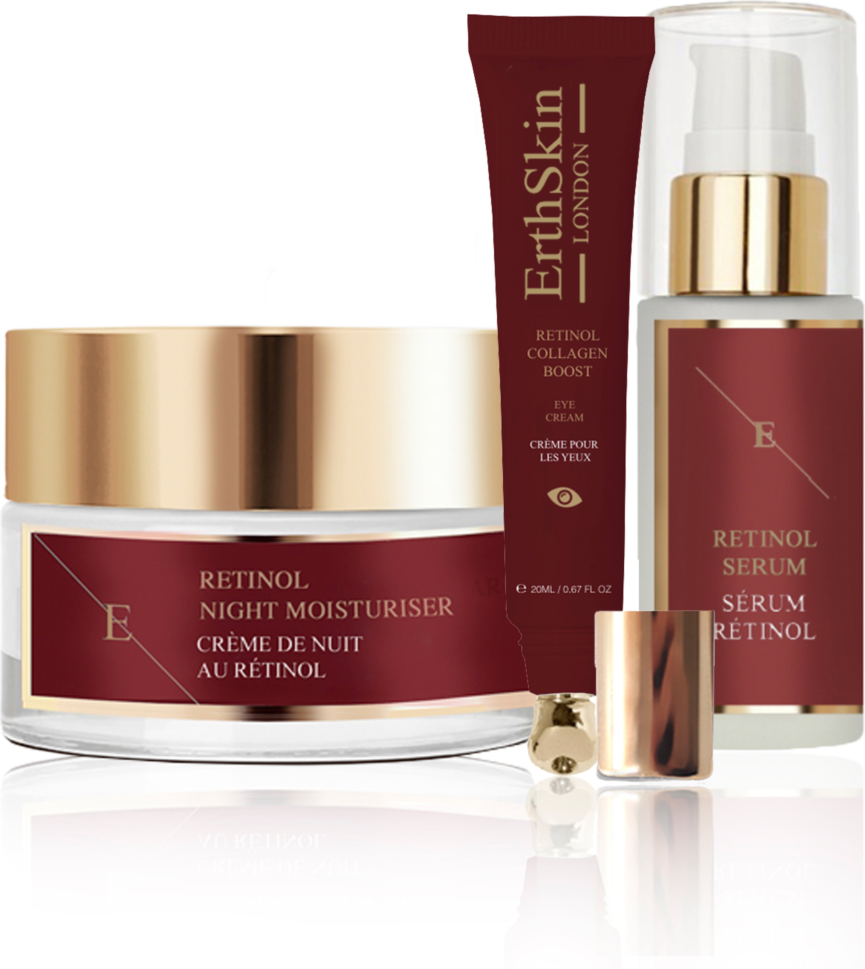 RETINOL KOLLAGEN BOOST AUGENCREME 20ML + RETINOL FEUCHTIGKEITSCREME 50ML + PRO RETINOL SERUM 30ML