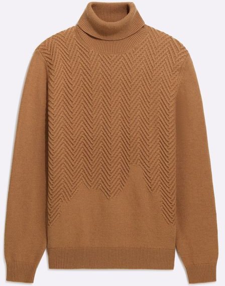 Herren-Rollkragenpullover in schmaler Passform mit Frontverarbeitung PABLITO T.NECK