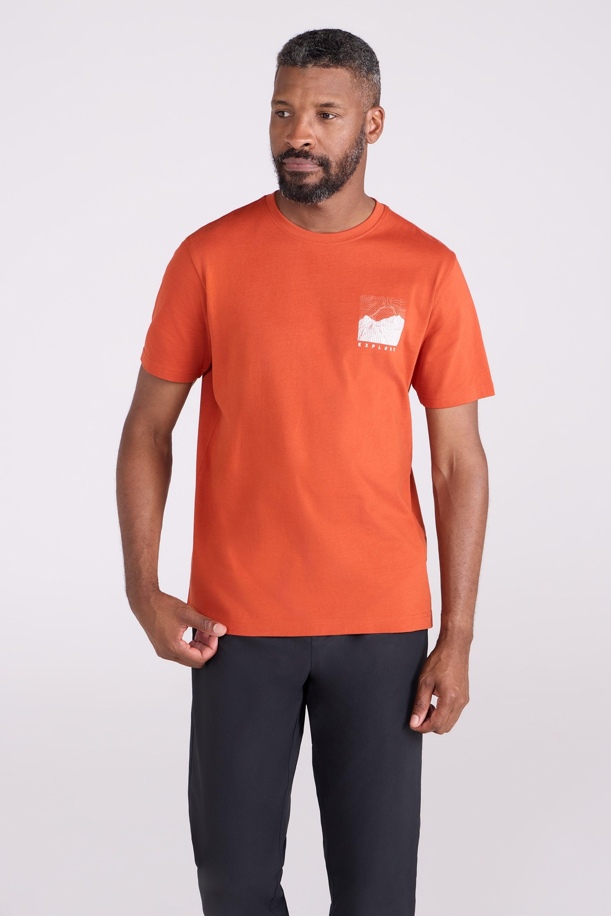 Mountain Warehouse - "Conquer New Heights" T-Shirt für Herren (Rostfarben)