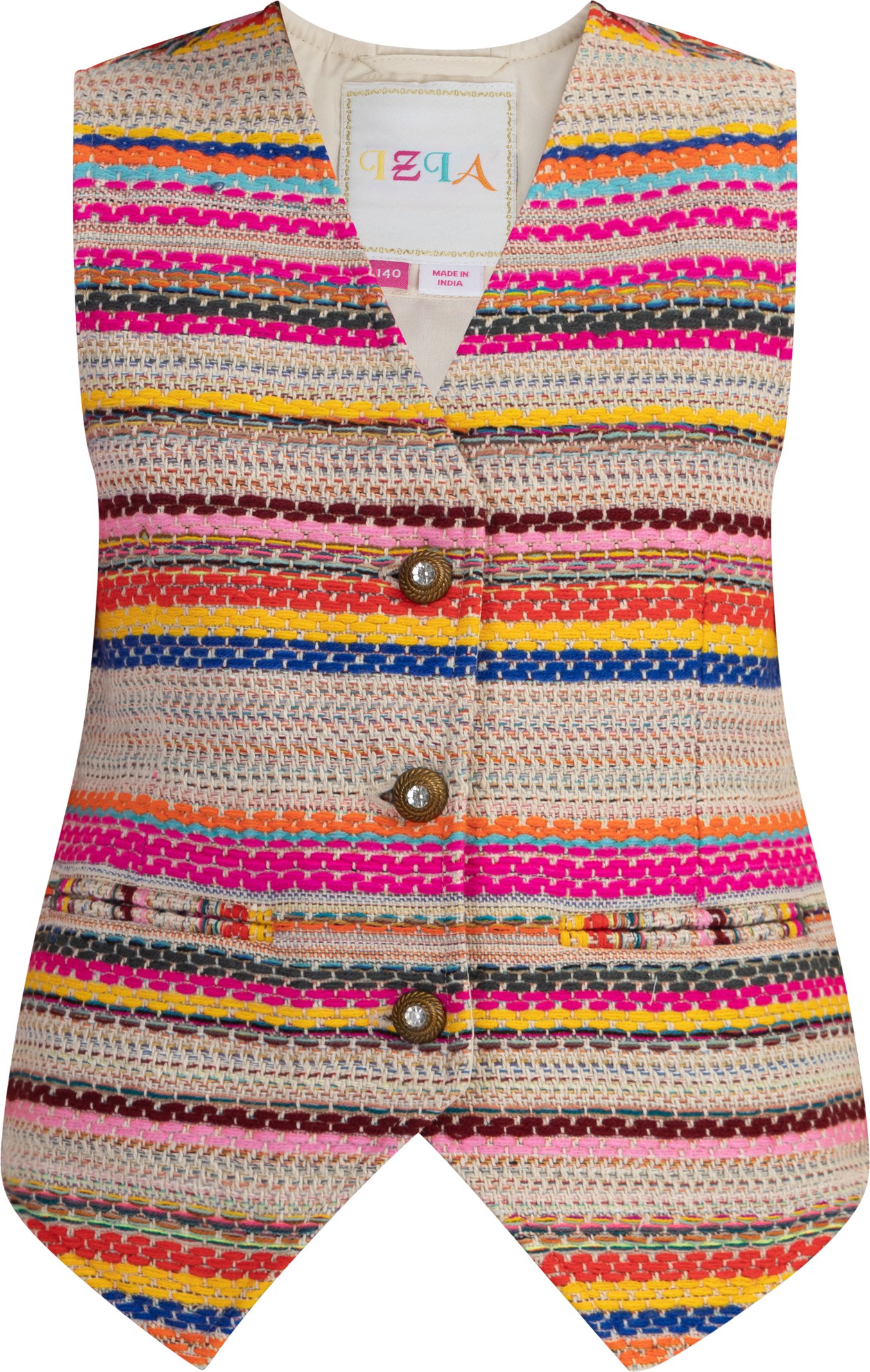 Thumbnail - IZIA Weste Mädchen Mehrfarbige rosa Streifen