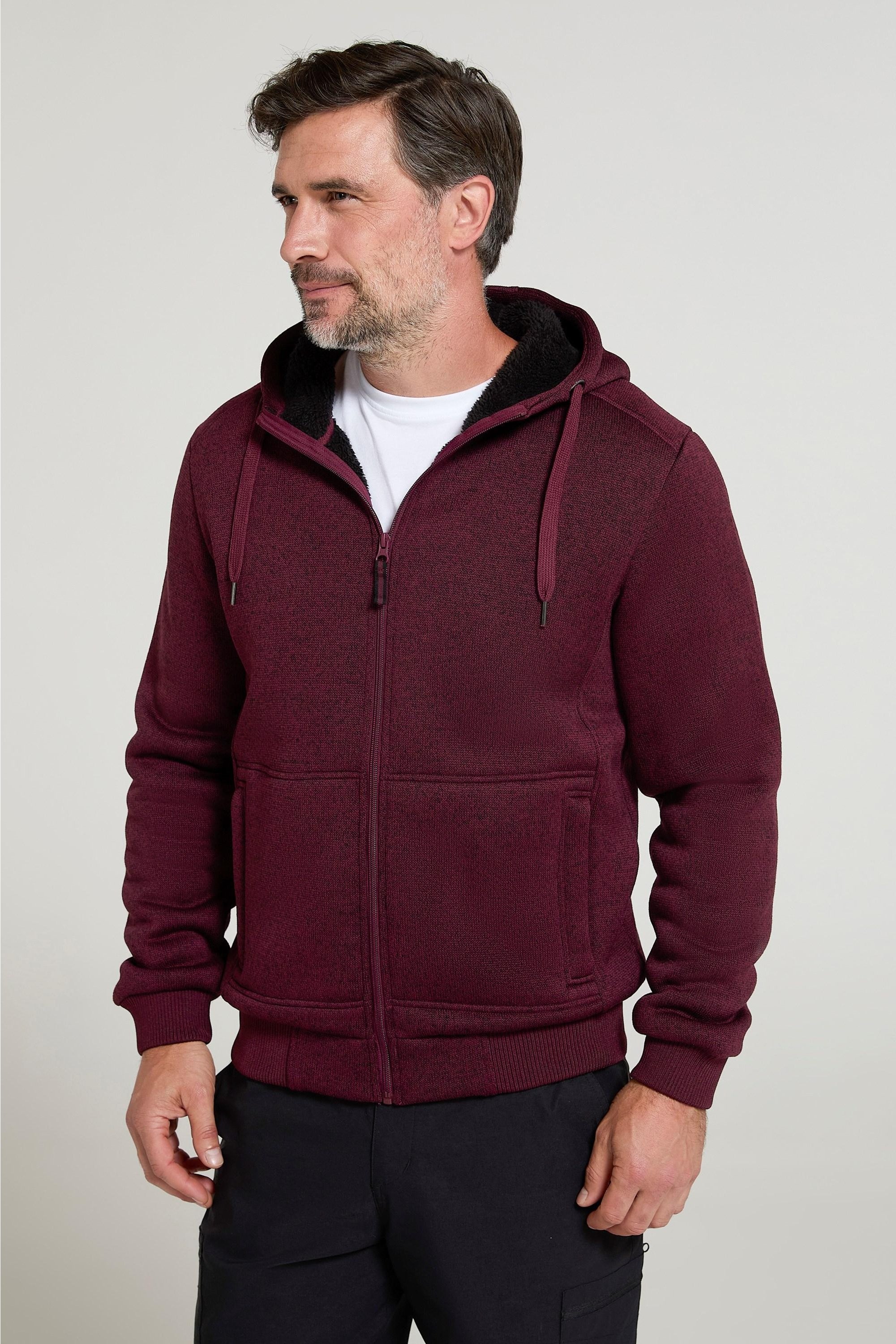 Mountain Warehouse - "Nevis II" Kapuzenpullover für Herren (Burgunderrot)