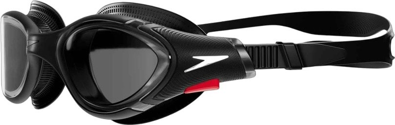 Speedo - "2.0" Passt sich dem Gesicht an Schwimmbrille für Herren/Damen Unisex (Schwarz/Rauch-Grau)