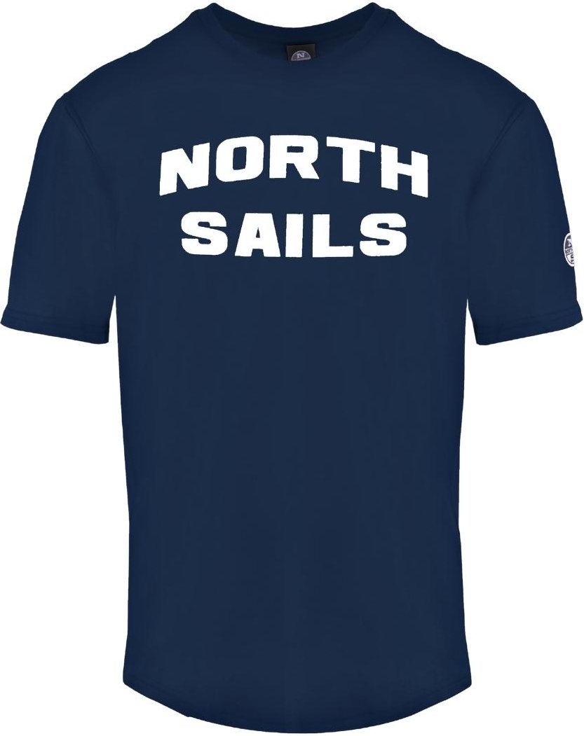 North Sails Block Brand Logo Marineblau T-Shirt