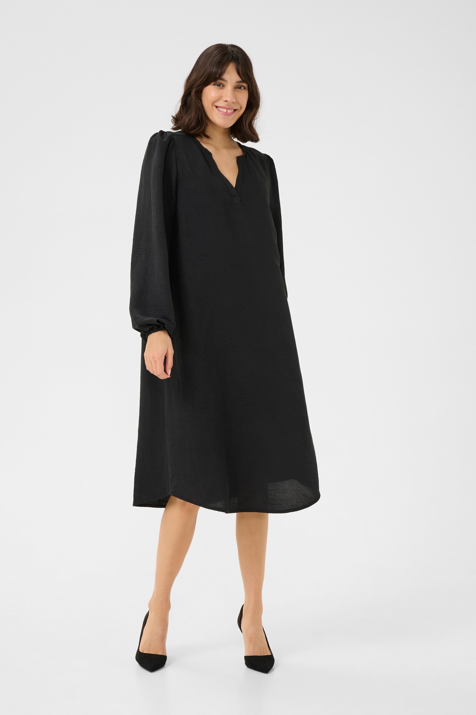 Langarm-Bluse Regular fit Black