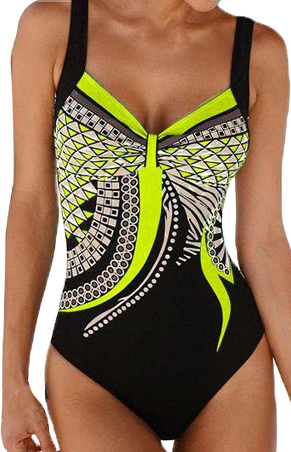 Bedruckter Einteiler Badeanzug