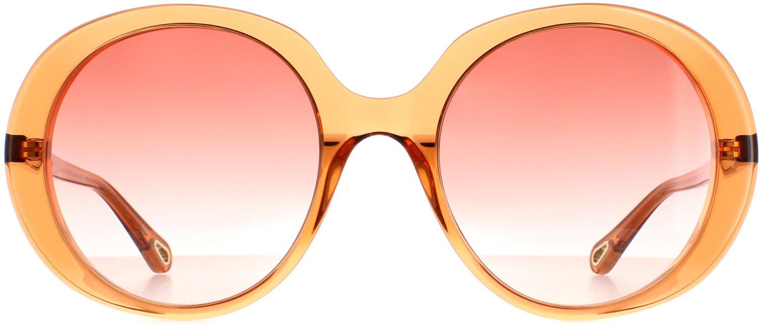 Chloe Oval Womens Transparent Dunkel Orange Orange Gradient CH0007S