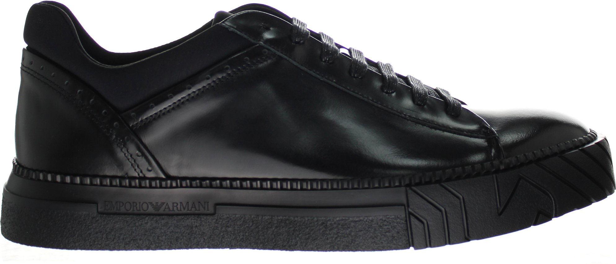Emporio Armani Womens Black Trainer