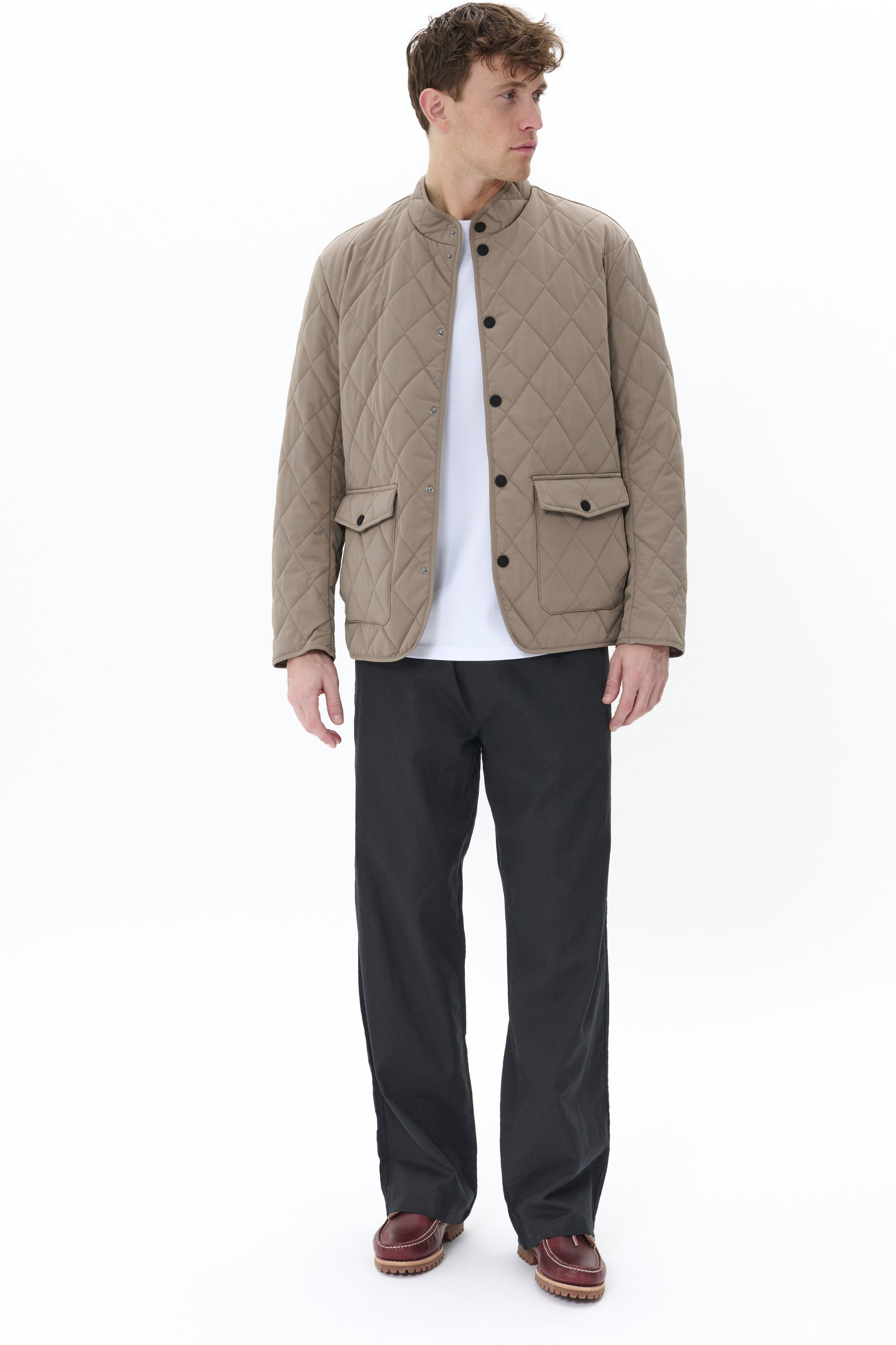 Jacke Gerade Passform beige