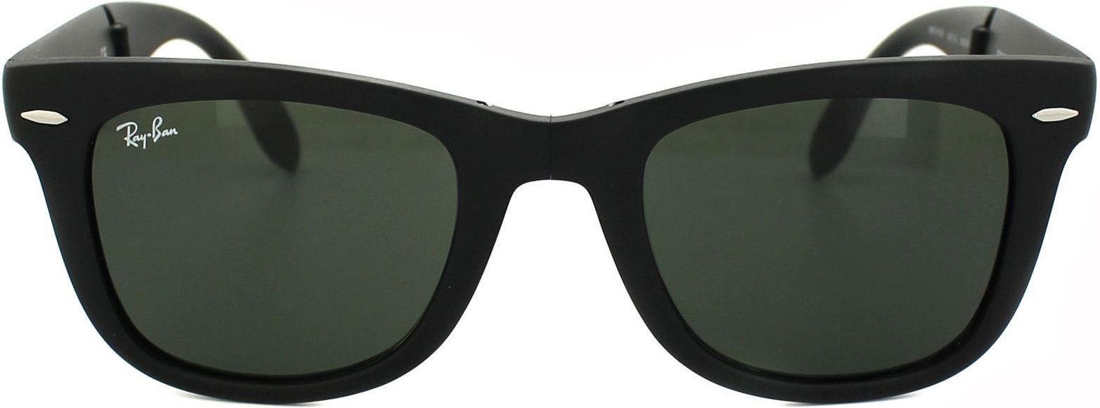 Lunettes De Soleil Ray-Ban Raying Wayfarer 4105 Mat Noir Vert 601S