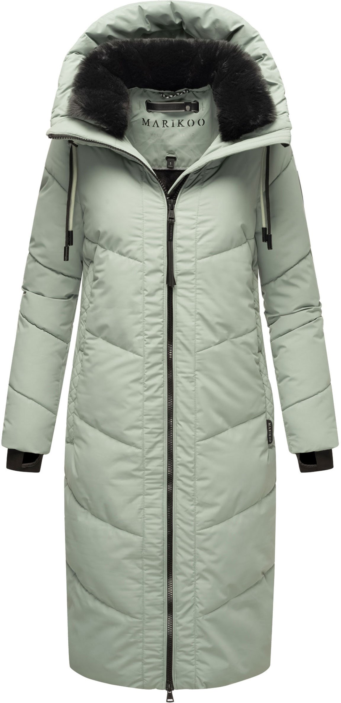 Marikoo Damen Winterjacke Nadaree – lang, warm & mit Kapuze