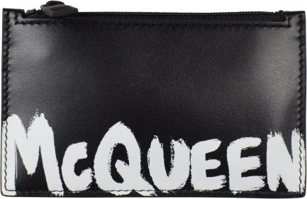 Alexander McQueen Karteninetui Schwarz