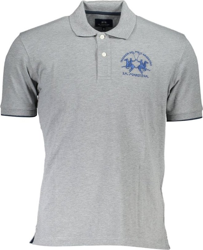 La Martina Grigio Baumwoll Herren Polo