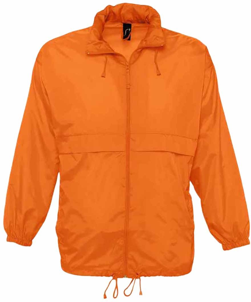 Thumbnail - SOLS Unisex Surf Windbreaker / Jacke, besonders leicht (Orange)