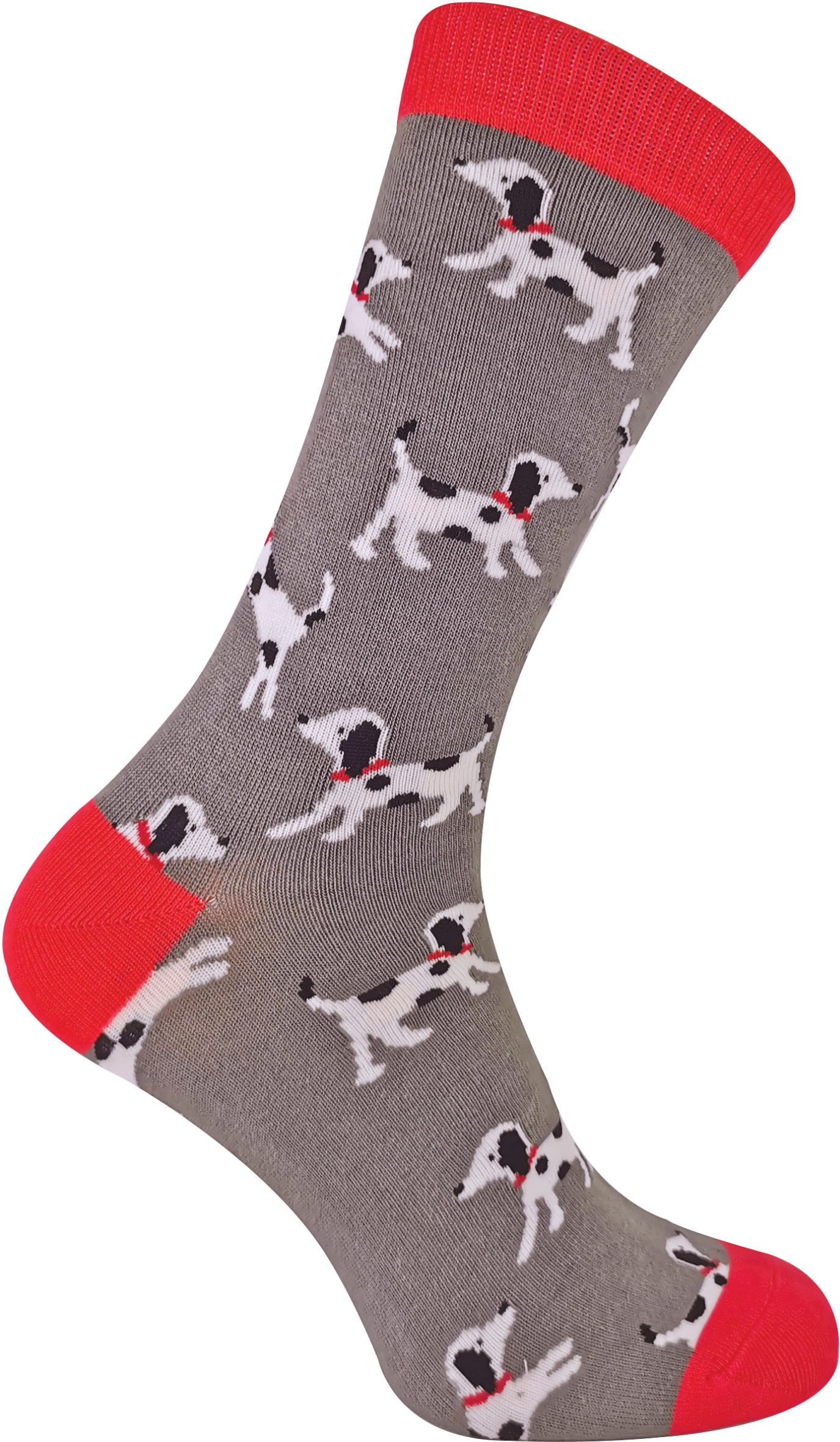 Mr. Heron - Homme Chaussettes Chien Motifs | Chaussettes Bambou Fantaisie - Dalmatiens (Charbon De Bois)