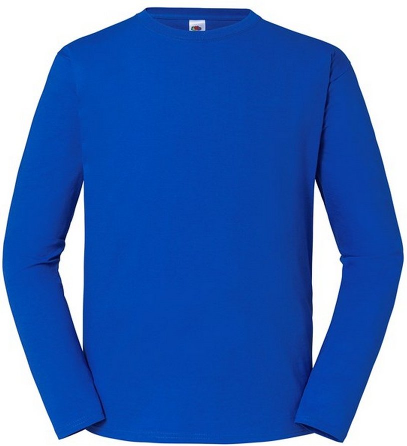 Fruit of the Loom Herren Iconic 195 Premium Ringspun Baumwolle Langarm T-Shirt (Königsblau)