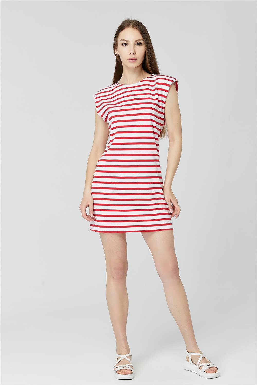 Thumbnail - Gestreiftes Jersey-Kleid