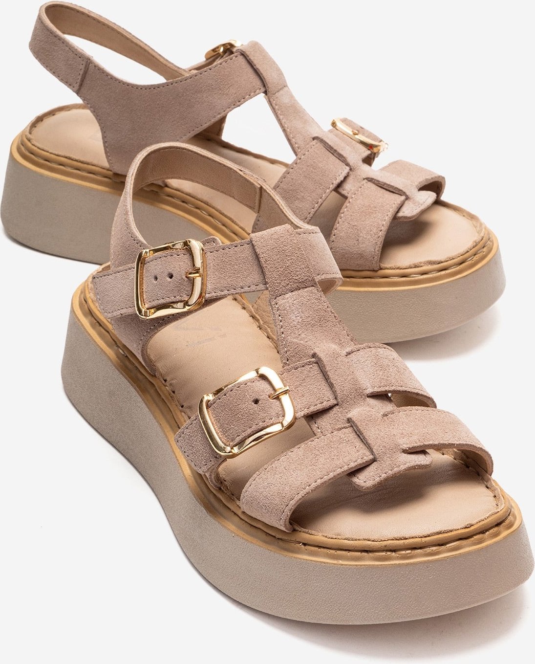 Loin Leder Plateau Sandale (Damen)