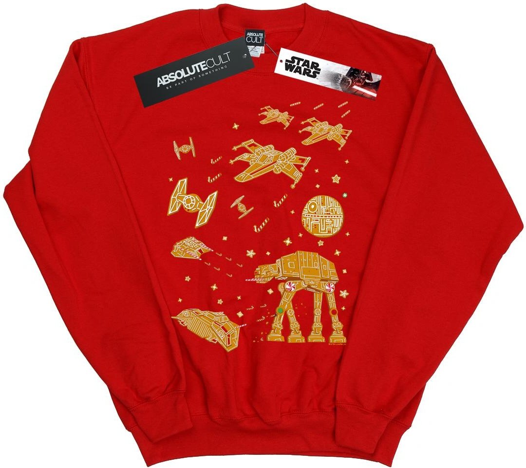 Star Wars - "Gingerbread Battle" Sweatshirt für Herren (Rot)