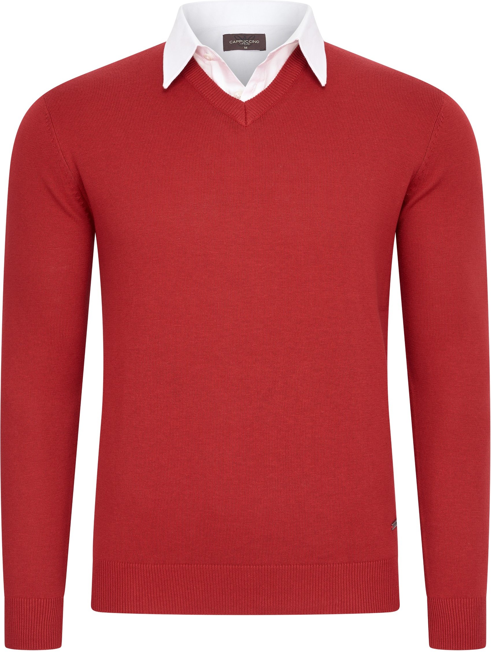 Cappuccino Italia Mock-Pullover für Herren. Der Pullover besteht aus 50% Baumwolle und 50% Polyester und hat eine normal...
