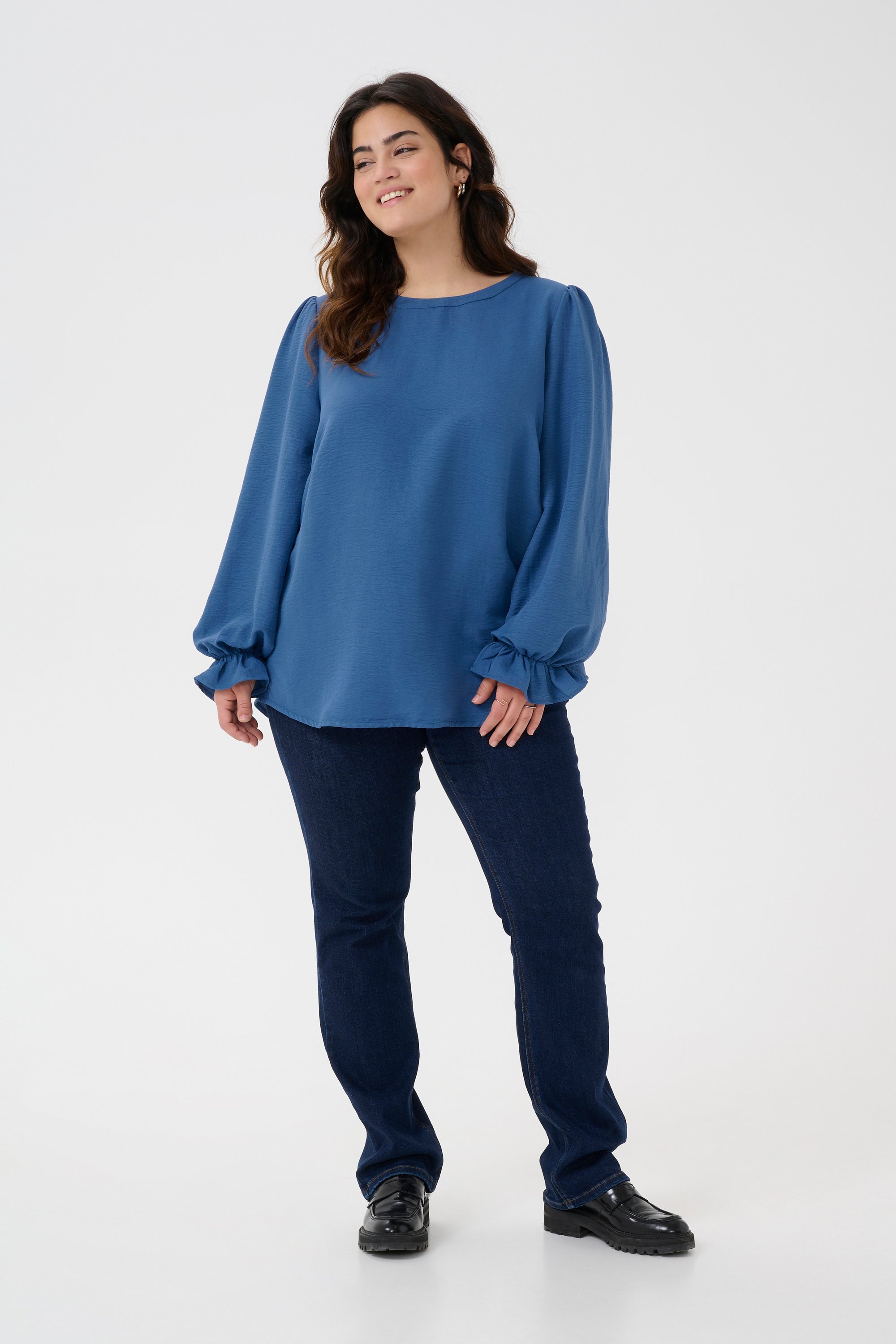 Langarm-Bluse Regular fit Ensign Blue