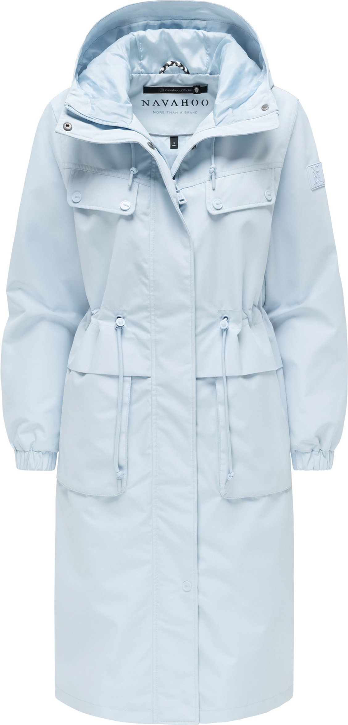 Navahoo Damen Parka Übergangsjacke Kirschwind mit Kapuze