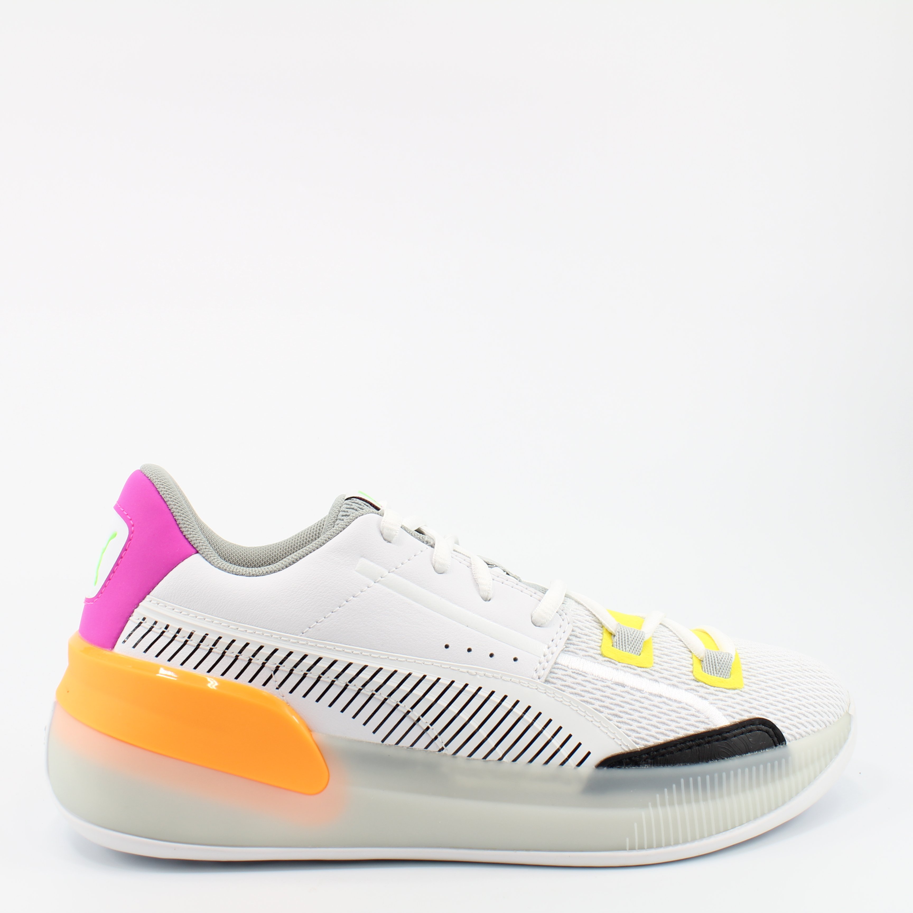 Thumbnail - Puma Clyde Hartholz Retro White Synthetic Unisex Schnürtrainer 194045 01